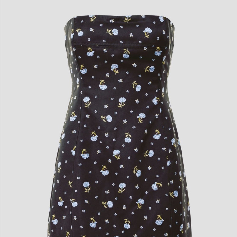 WeWoreWhat Floral Strapless Black Dress - Picture 2 of 4